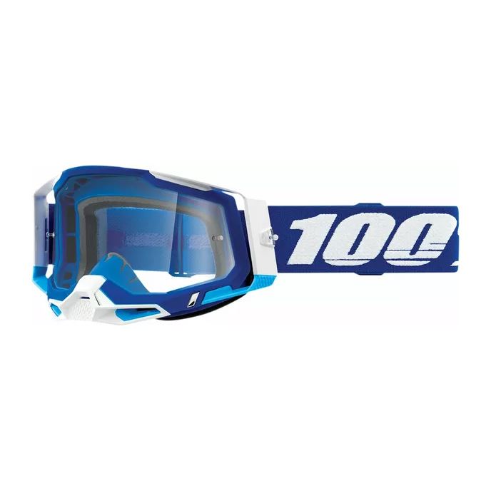 100% MX Goggles Racecraft 2 Blue Clear